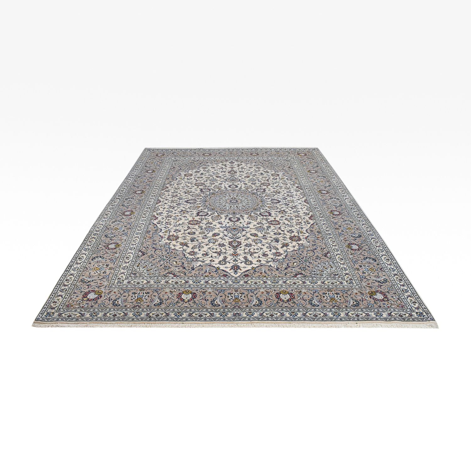 Perserteppich - Keshan - Royal - 360 x 248 cm - grau