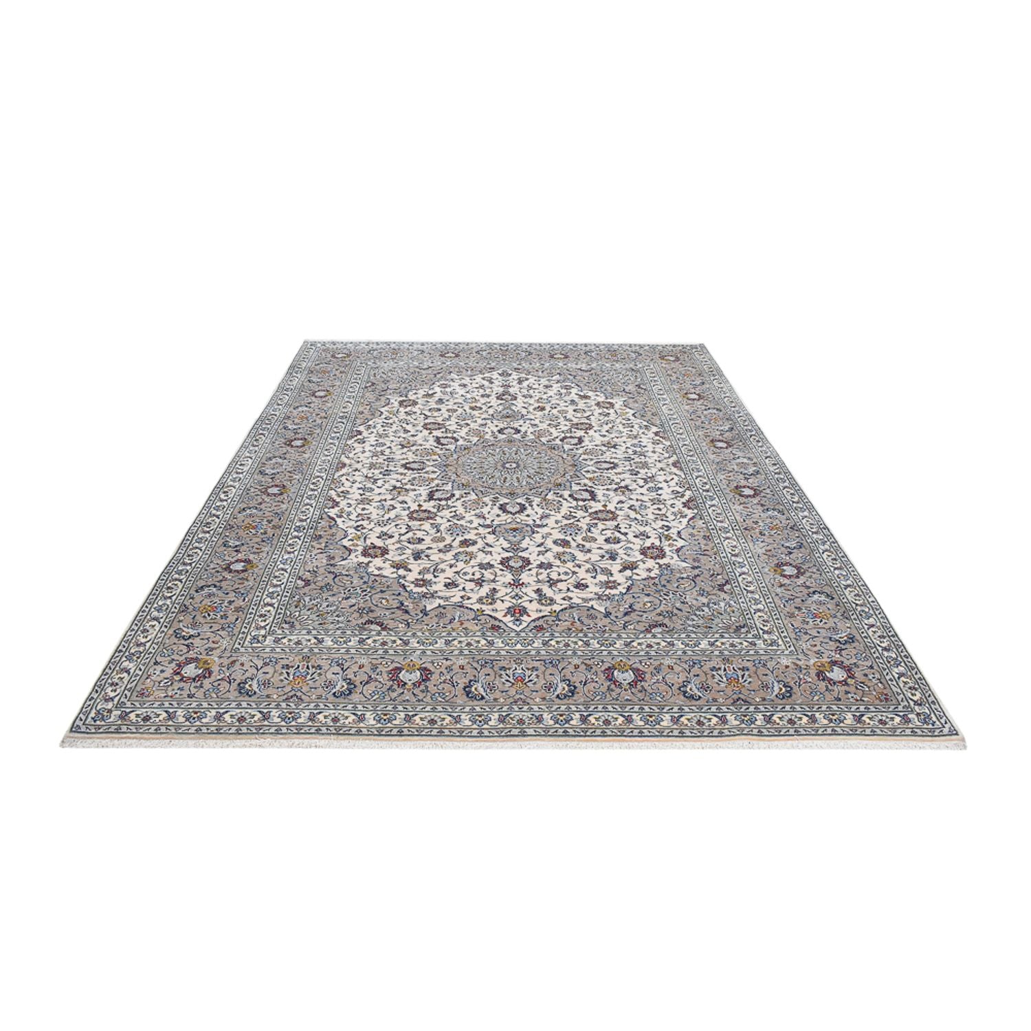 Perserteppich - Keshan - Royal - 343 x 250 cm - grau