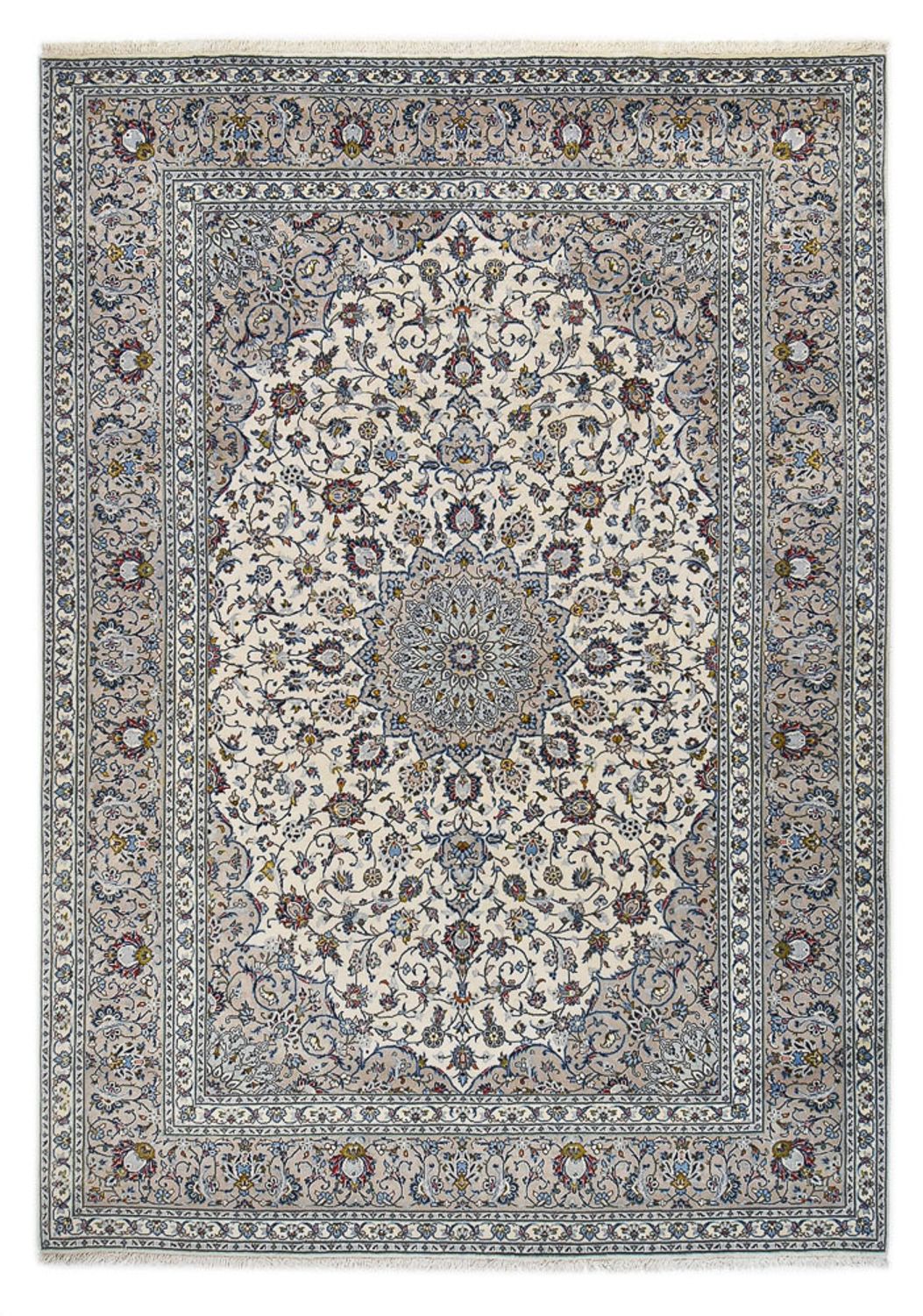 Perserteppich - Keshan - Royal - 346 x 246 cm - grau