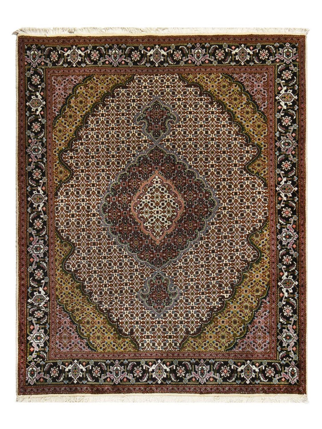 Perserteppich - Täbriz - Royal - 196 x 155 cm - mehrfarbig
