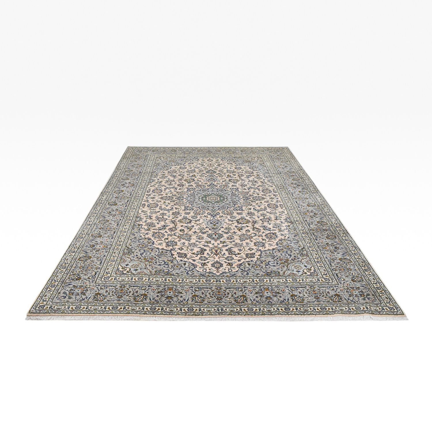 Perserteppich - Keshan - Royal - 347 x 248 cm - grau