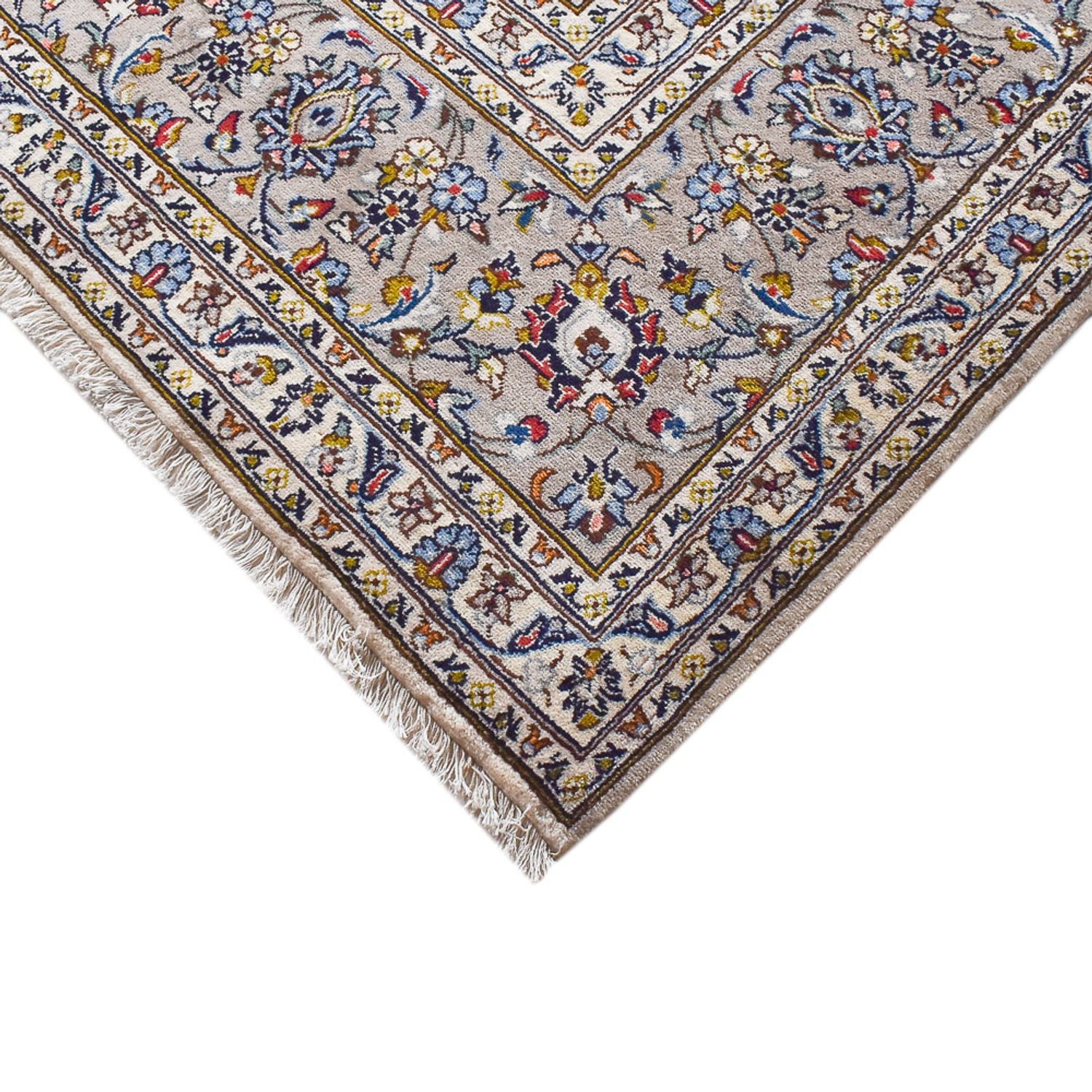 Perserteppich - Keshan - Royal - 354 x 255 cm - grau