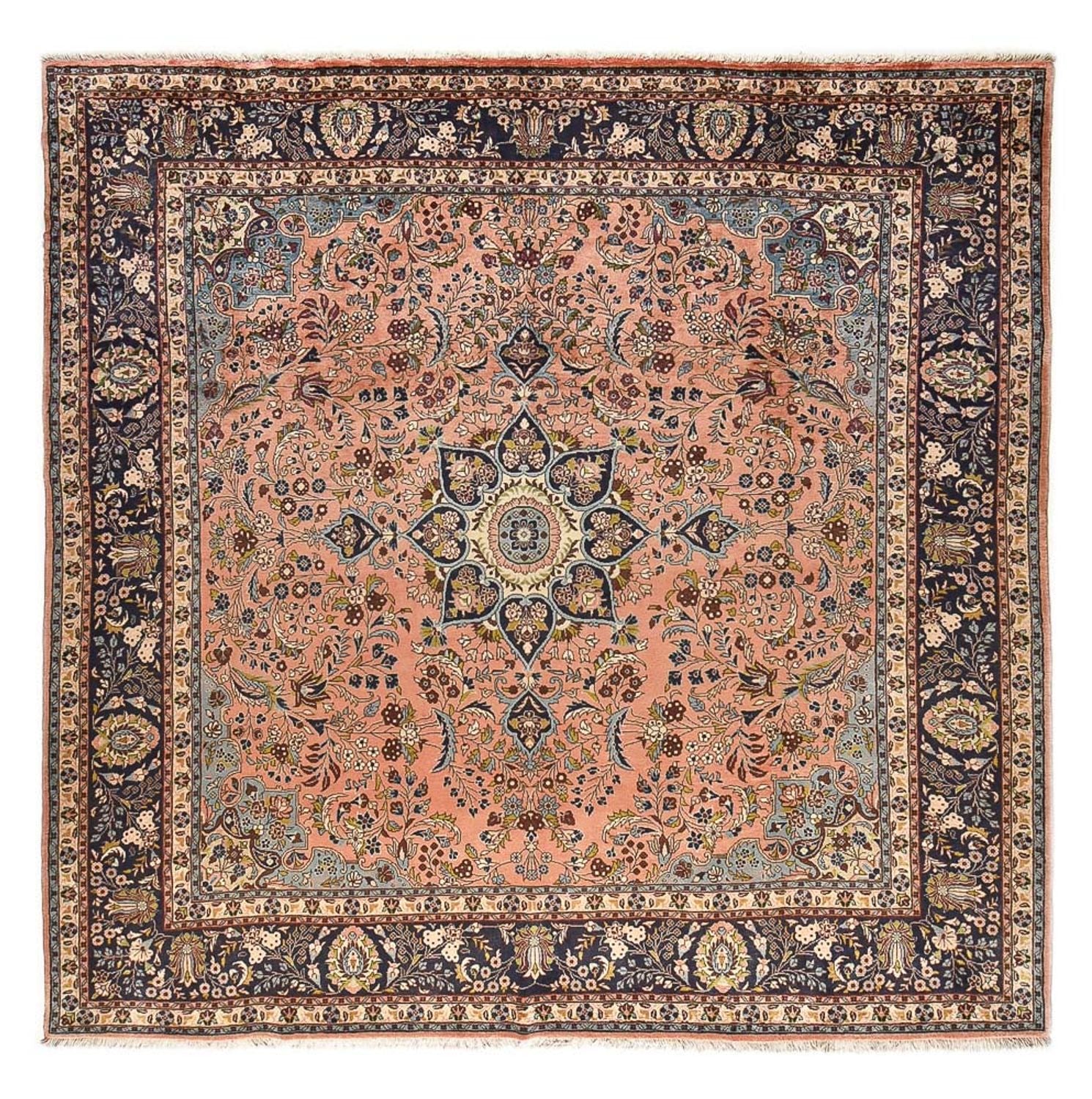 Perserteppich - Nomadic quadratisch  - 308 x 305 cm - lachs