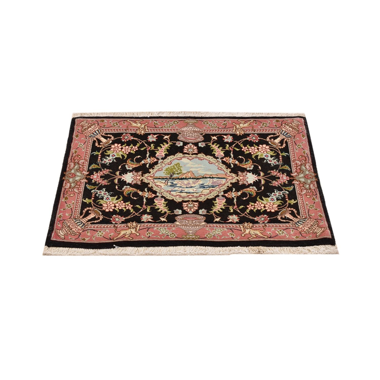 Perserteppich - Täbriz - Royal - 72 x 55 cm - dunkelblau