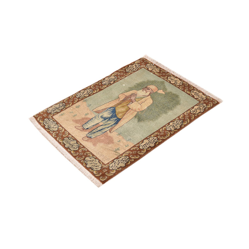 Perserteppich - Täbriz - Royal - 73 x 56 cm - mehrfarbig