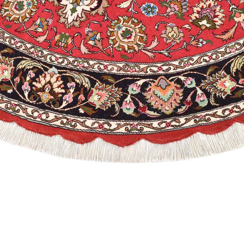 Perserteppich - Täbriz - Royal rund  - 150 x 150 cm - rot