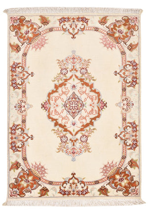 Perserteppich - Täbriz - Royal - 90 x 60 cm - creme