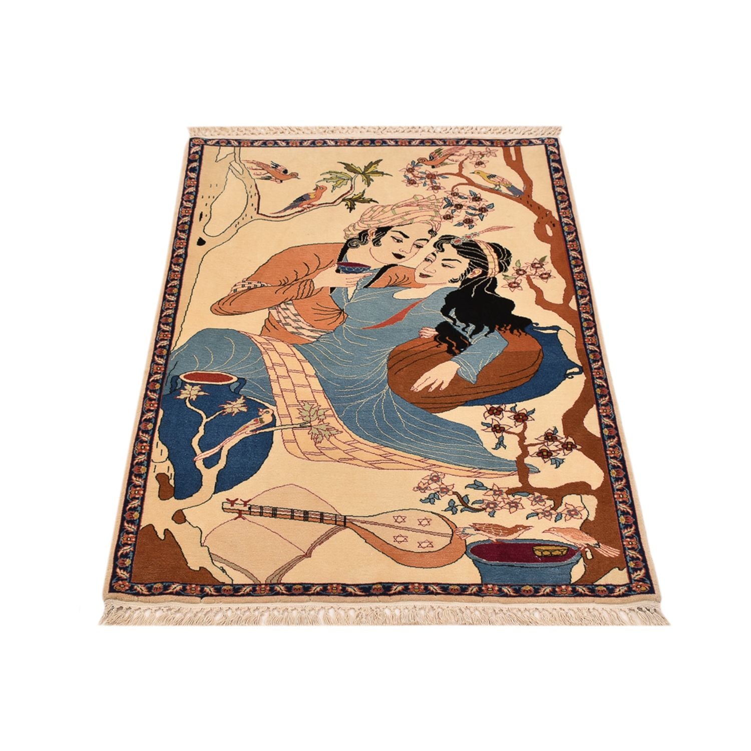 Perserteppich - Täbriz - Royal - 122 x 76 cm - mehrfarbig