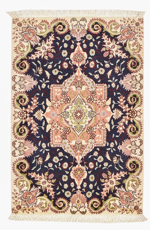 Perserteppich - Täbriz - Royal - 92 x 60 cm - mehrfarbig