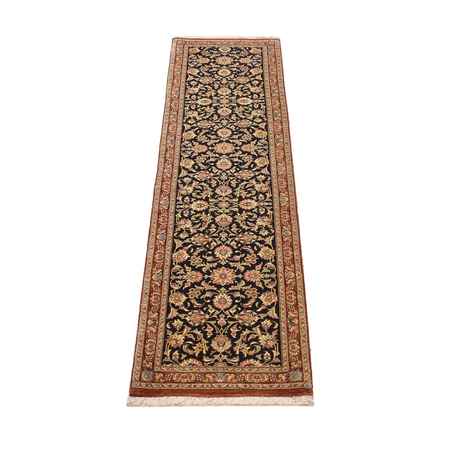 Läufer Perser - Ghom - Royal - 200 x 50 cm - dunkelbeige