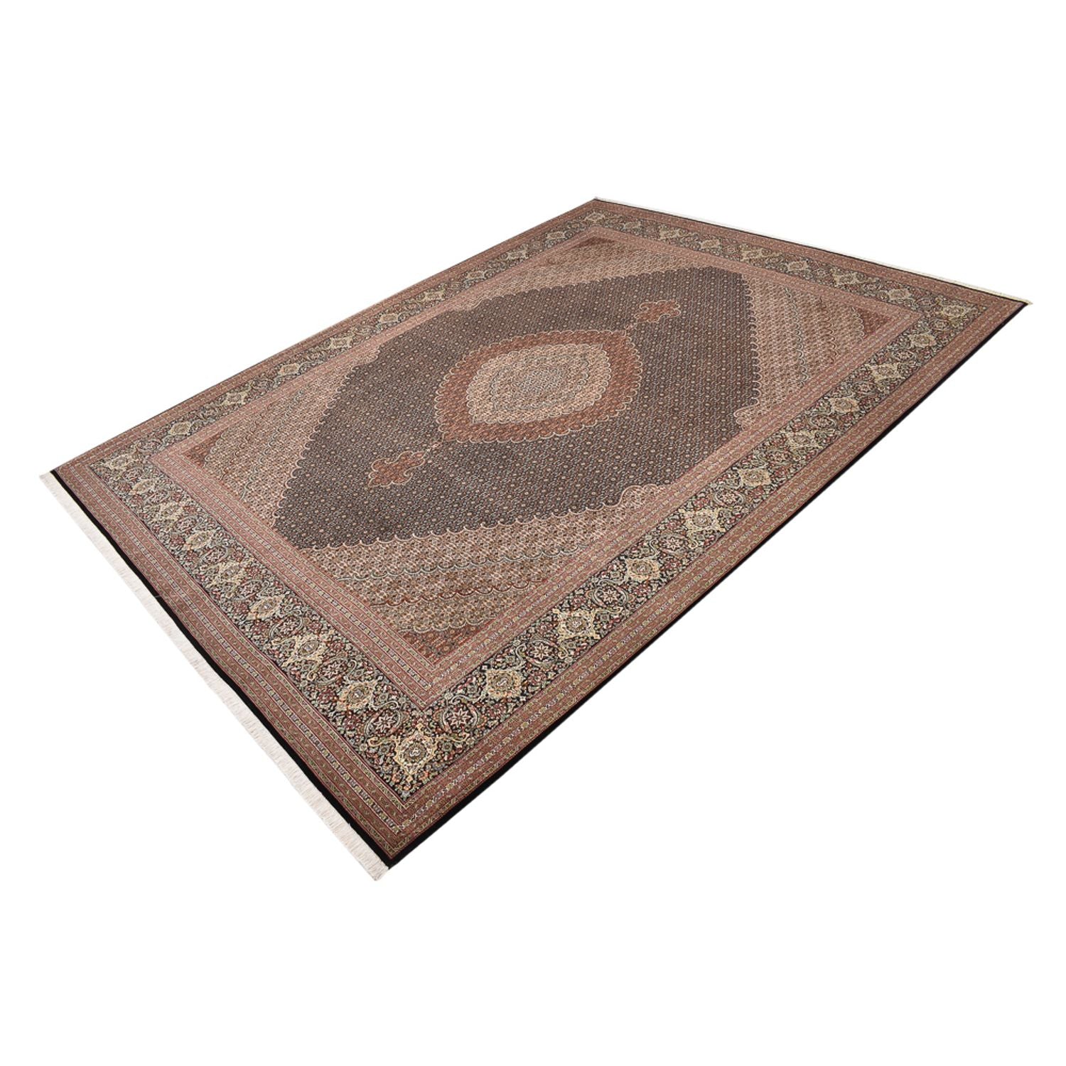 Perserteppich - Täbriz - Royal - 400 x 300 cm - dunkelcamel