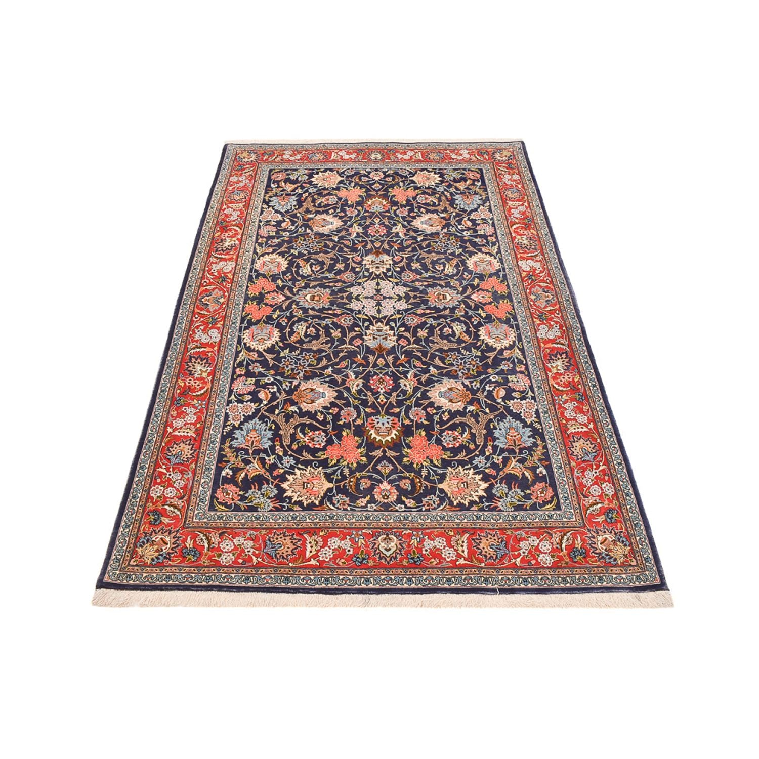 Perserteppich - Isfahan - Premium - 226 x 136 cm - dunkelblau