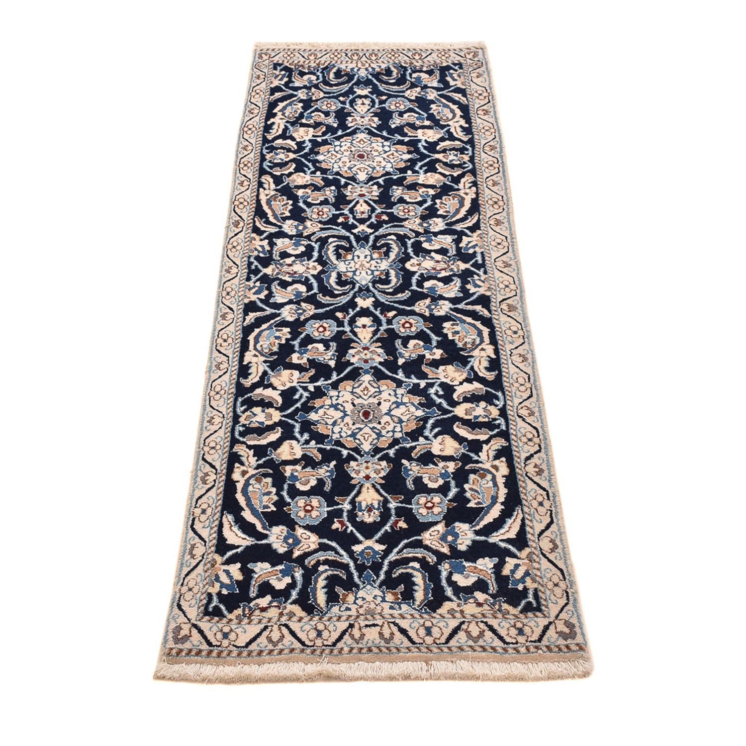 Läufer Perser - Nain - Royal - 185 x 56 cm - dunkelblau