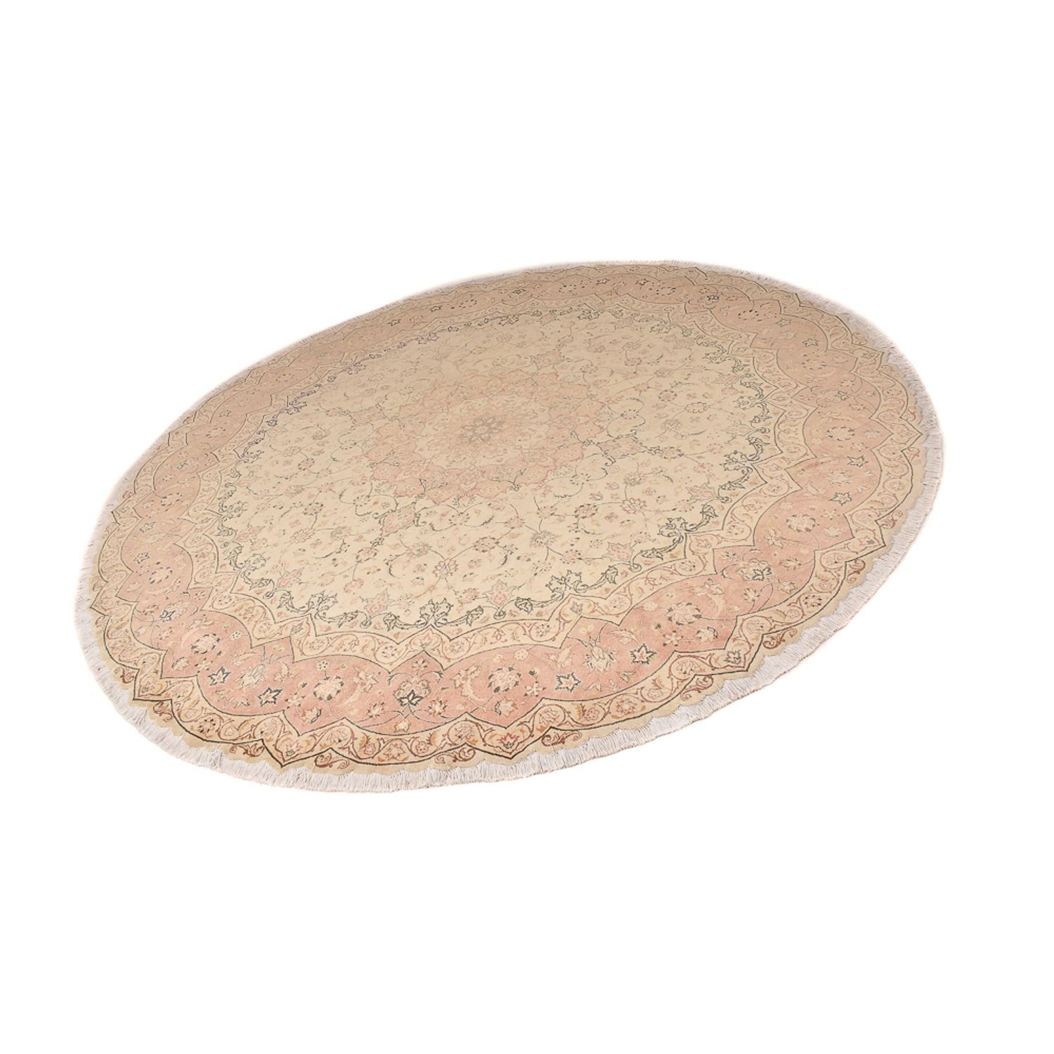 Perserteppich - Täbriz - Premium rund  - 310 x 310 cm - beige