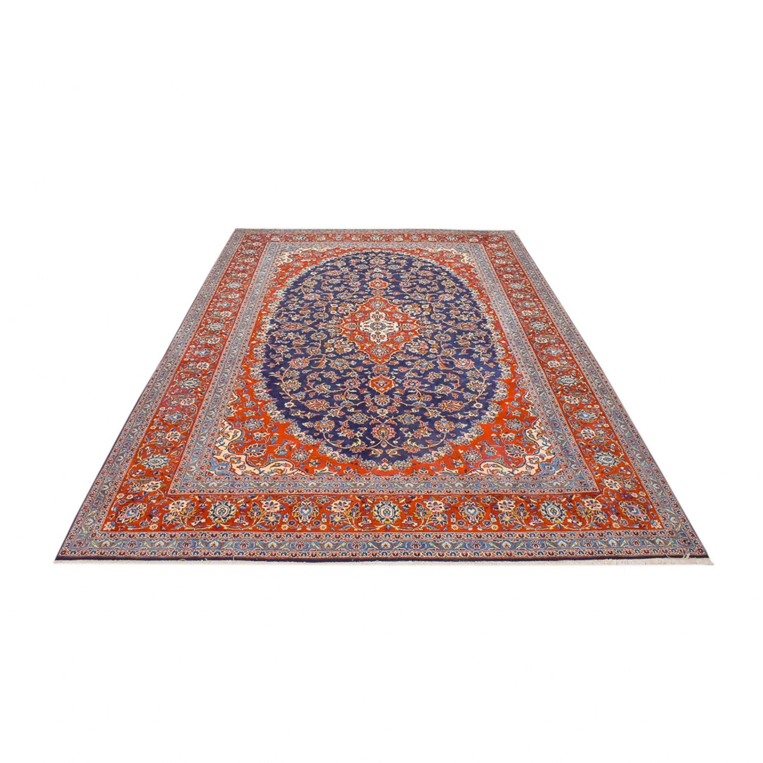 Perserteppich - Keshan - 350 x 255 cm - dunkelblau