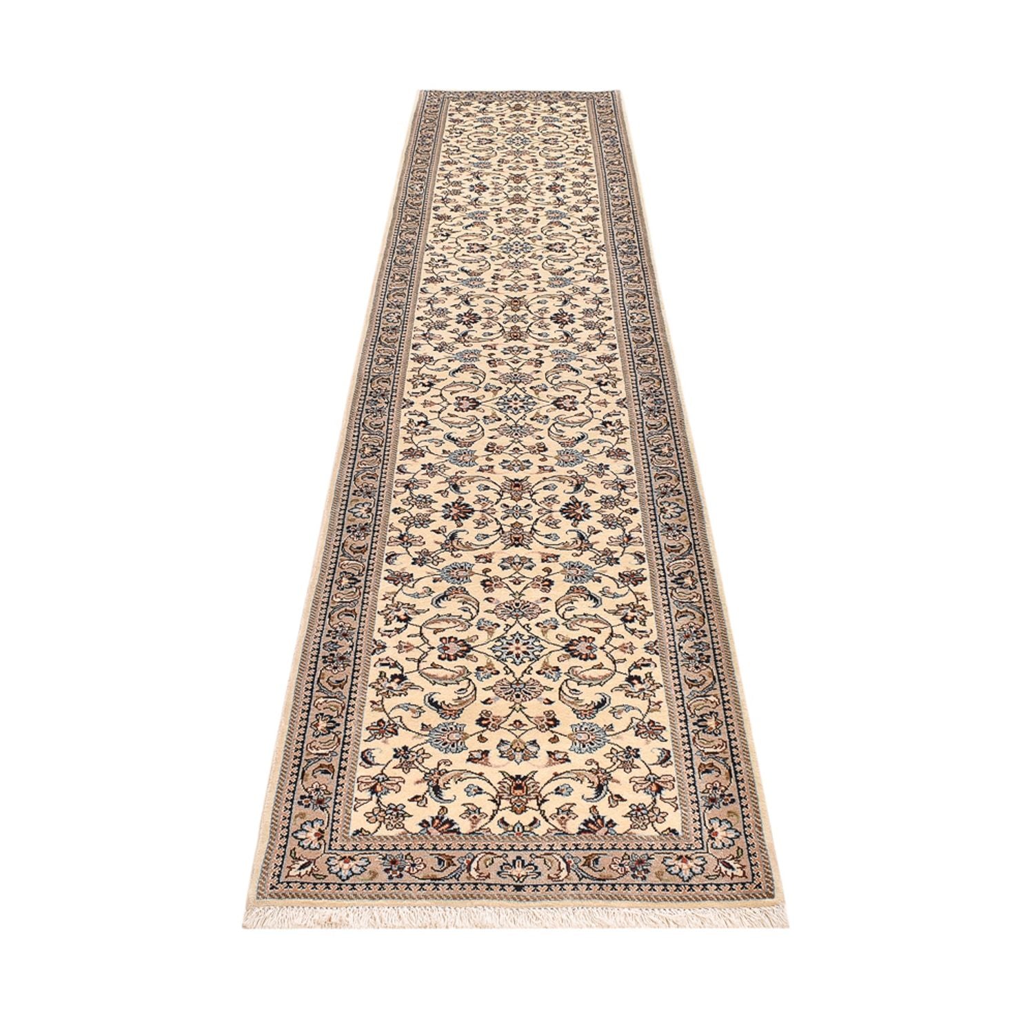 Läufer Perser - Keshan - 373 x 79 cm - beige