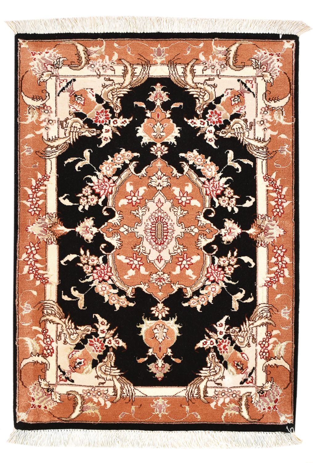 Perserteppich - Täbriz - Royal - 88 x 60 cm - dunkelblau