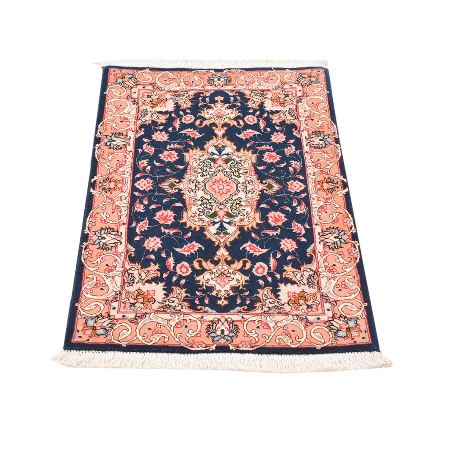 Perserteppich - Täbriz - Royal - 91 x 59 cm - dunkelblau