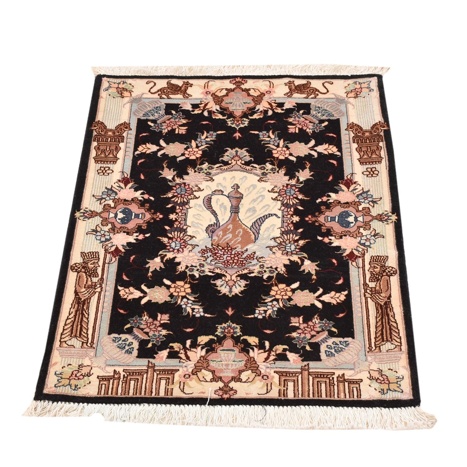 Perserteppich - Täbriz - Royal - 90 x 60 cm - dunkelblau