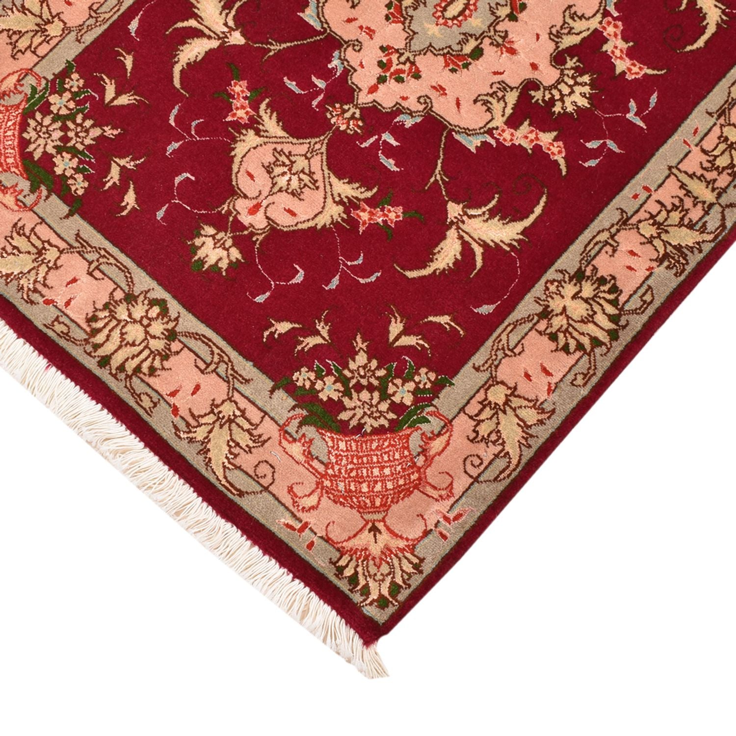 Perserteppich - Täbriz - Royal - 90 x 60 cm - rot