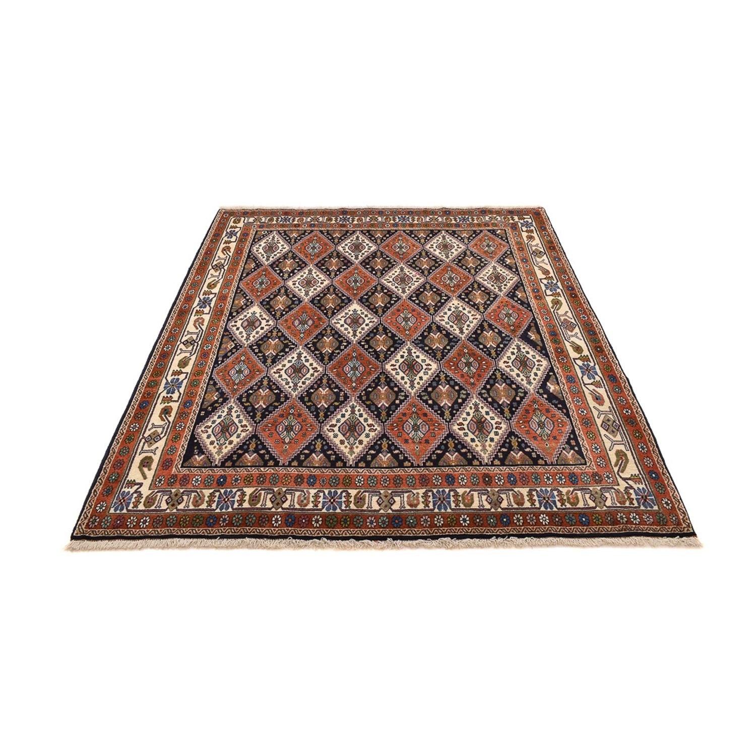 Perserteppich - Nomadic quadratisch  - 214 x 183 cm - mehrfarbig