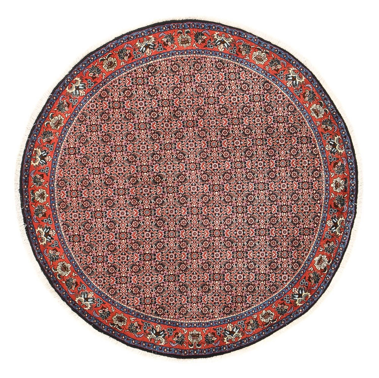 Perserteppich - Bidjar rund  - 153 x 153 cm - hellrot
