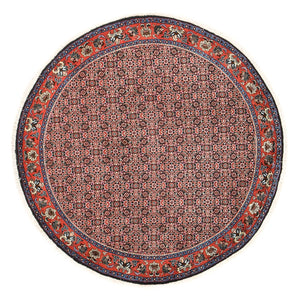 Perserteppich - Bidjar rund  - 153 x 153 cm - hellrot