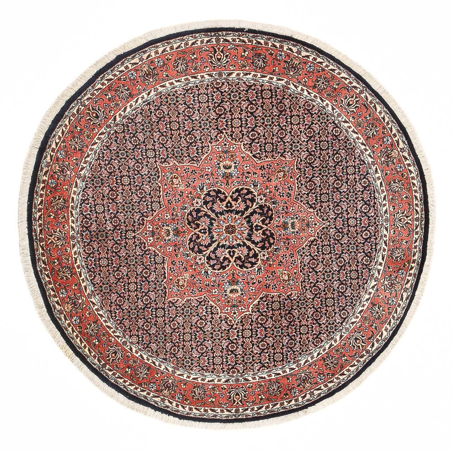 Perserteppich - Bidjar rund  - 155 x 155 cm - dunkelrot
