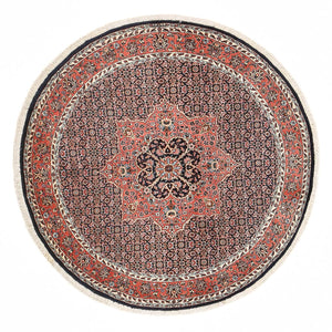 Perserteppich - Bidjar rund  - 155 x 155 cm - dunkelrot
