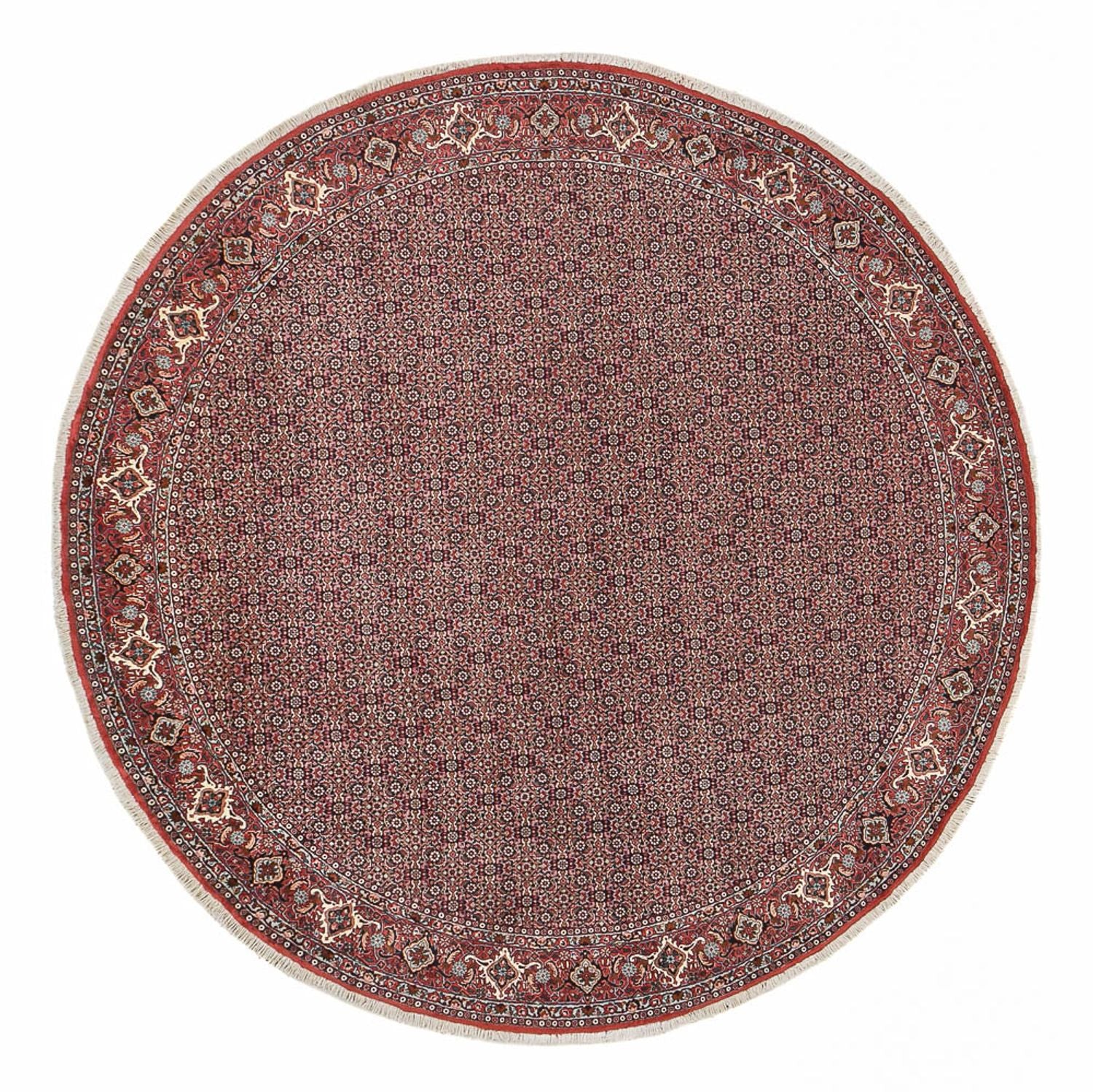 Perserteppich - Bidjar rund  - 300 x 300 cm - dunkelrot