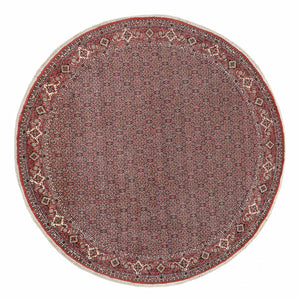 Perserteppich - Bidjar rund  - 300 x 300 cm - dunkelrot