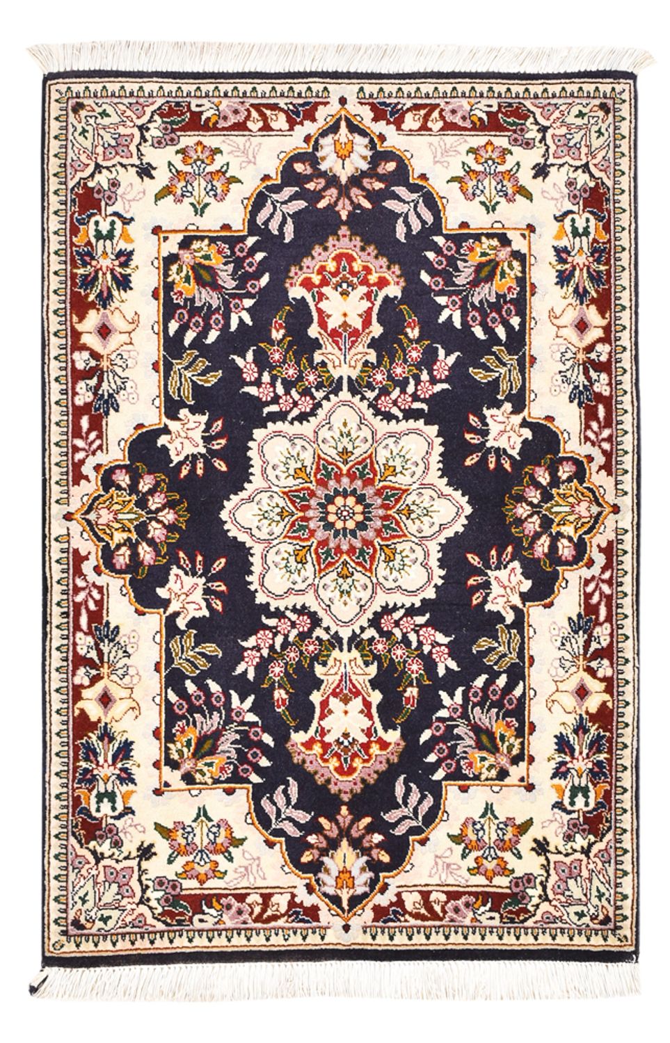 Perserteppich - Täbriz - Royal - 90 x 60 cm - dunkelblau