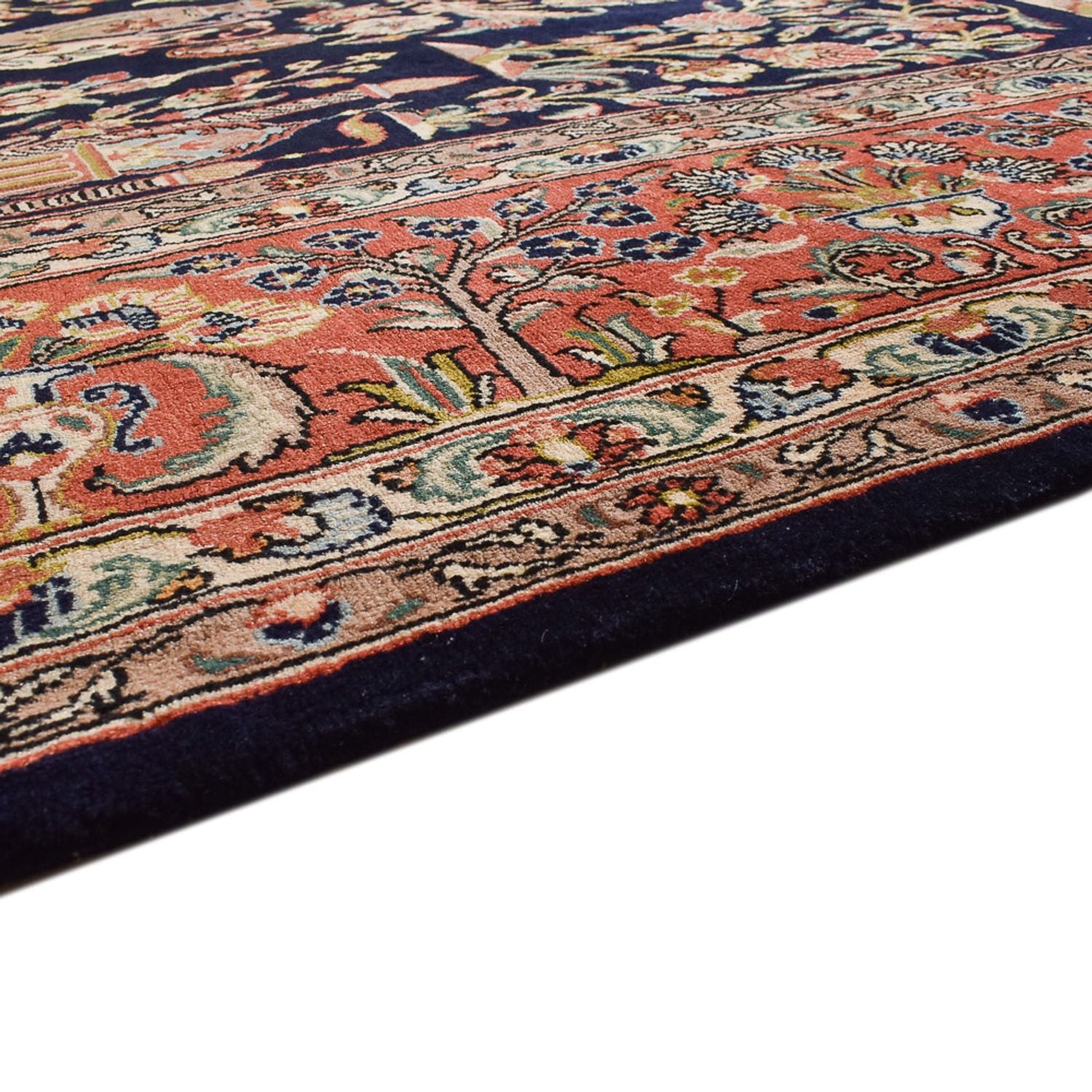 Perserteppich - Keshan - 375 x 252 cm - dunkelblau