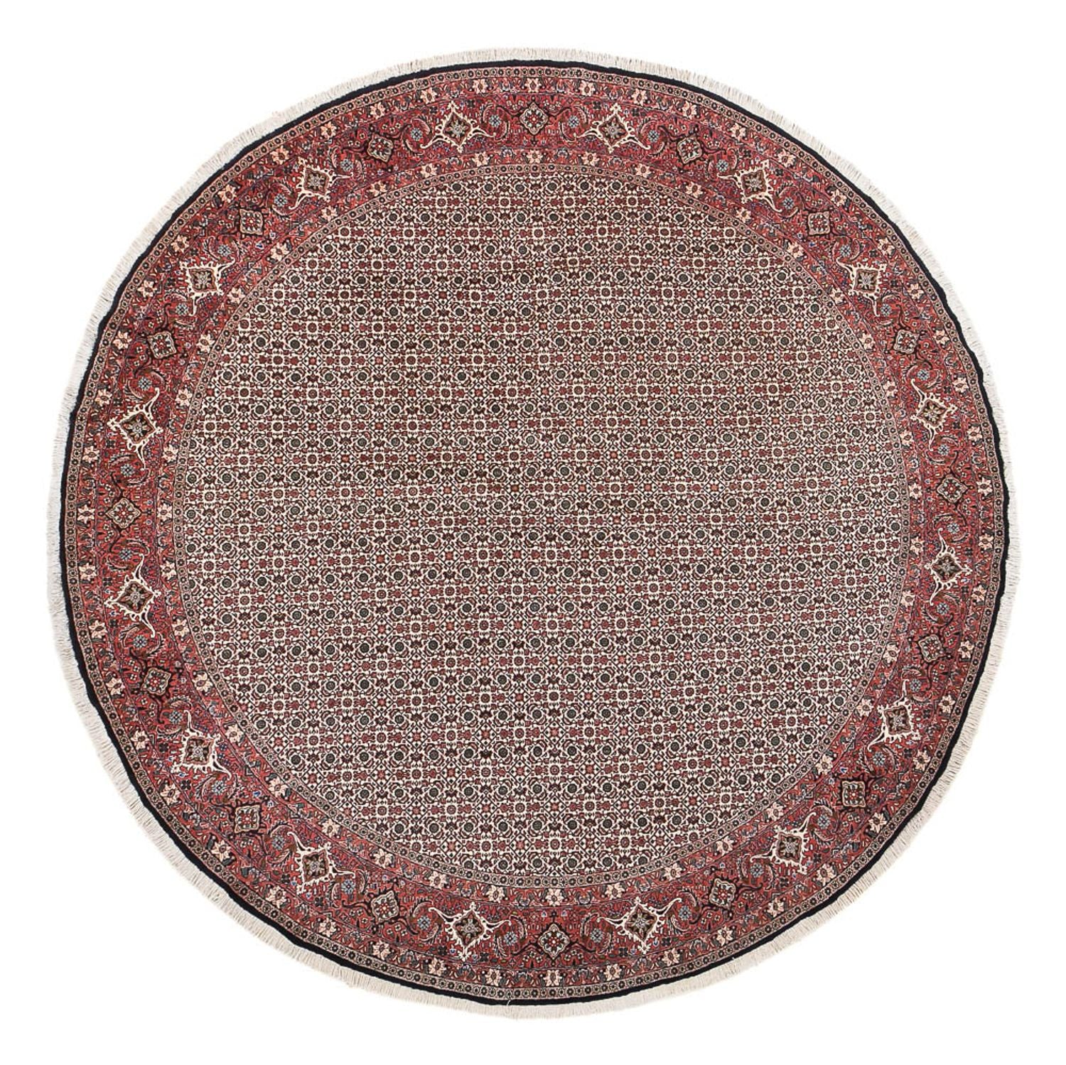 Perserteppich - Bidjar rund  - 300 x 300 cm - hellrot