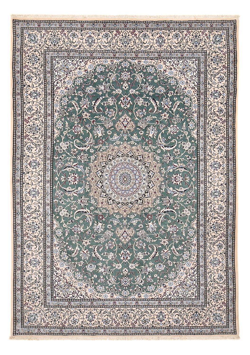 Perserteppich - Nain - Royal - 353 x 242 cm - hellgrün