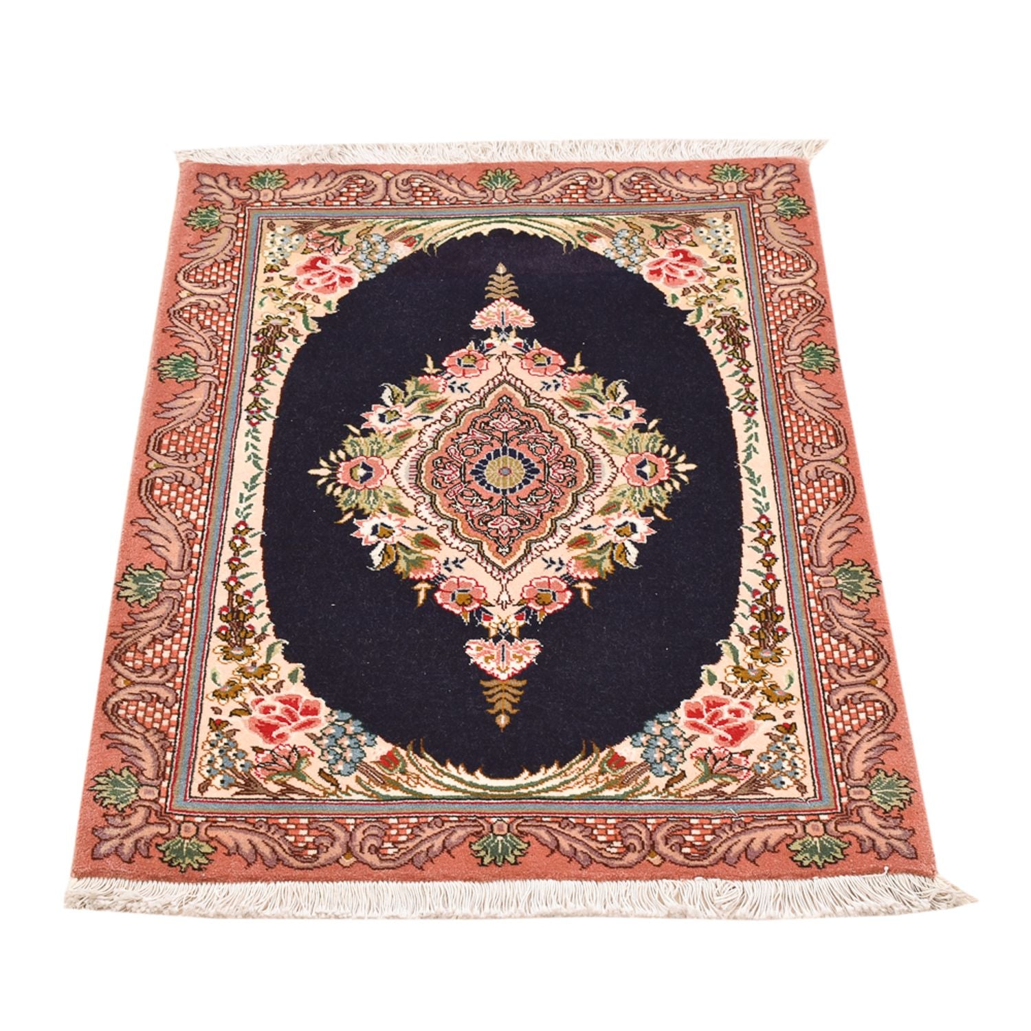Perserteppich - Täbriz - Royal - 90 x 60 cm - dunkelblau