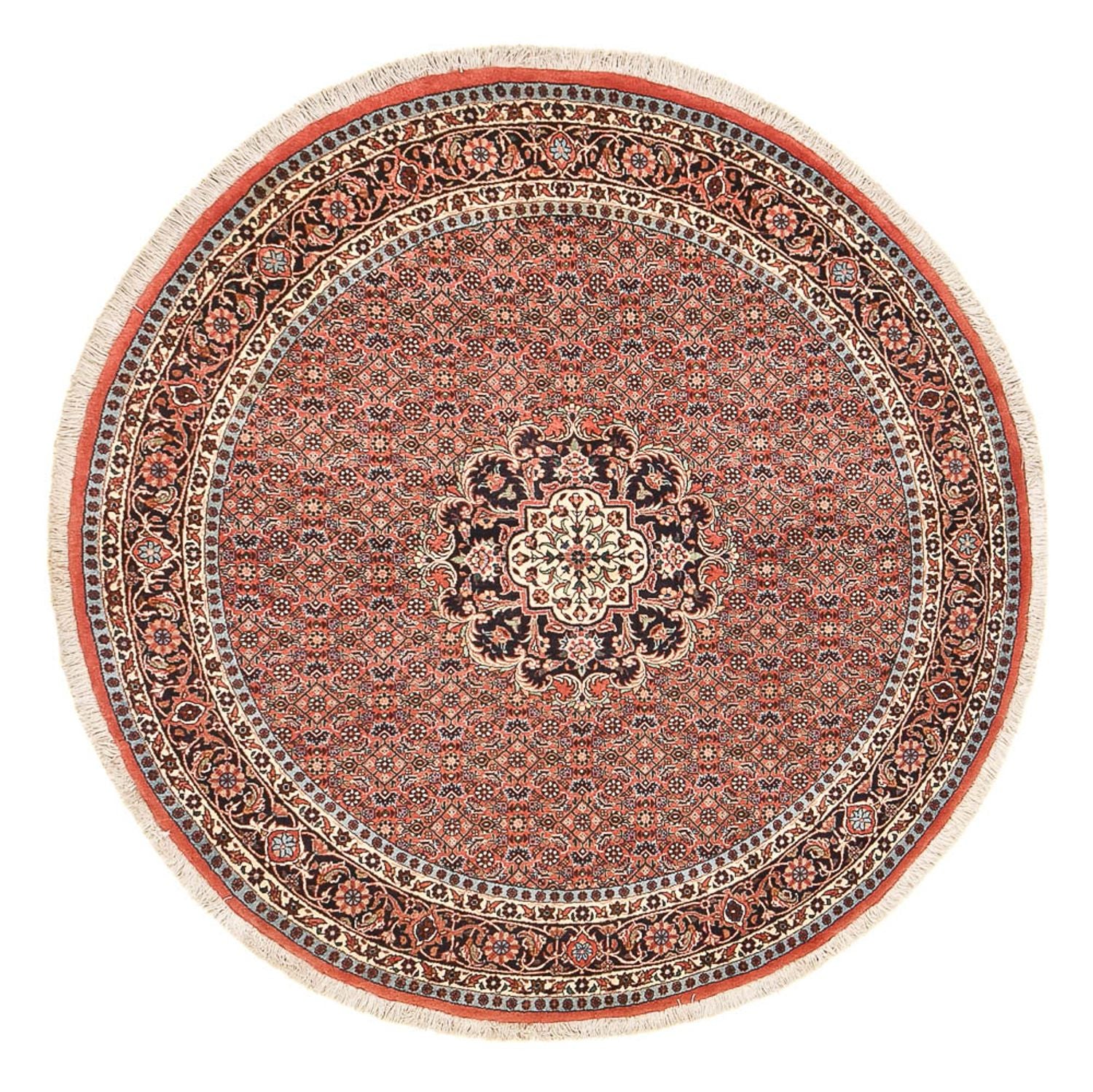 Perserteppich - Bidjar rund  - 150 x 150 cm - hellrot