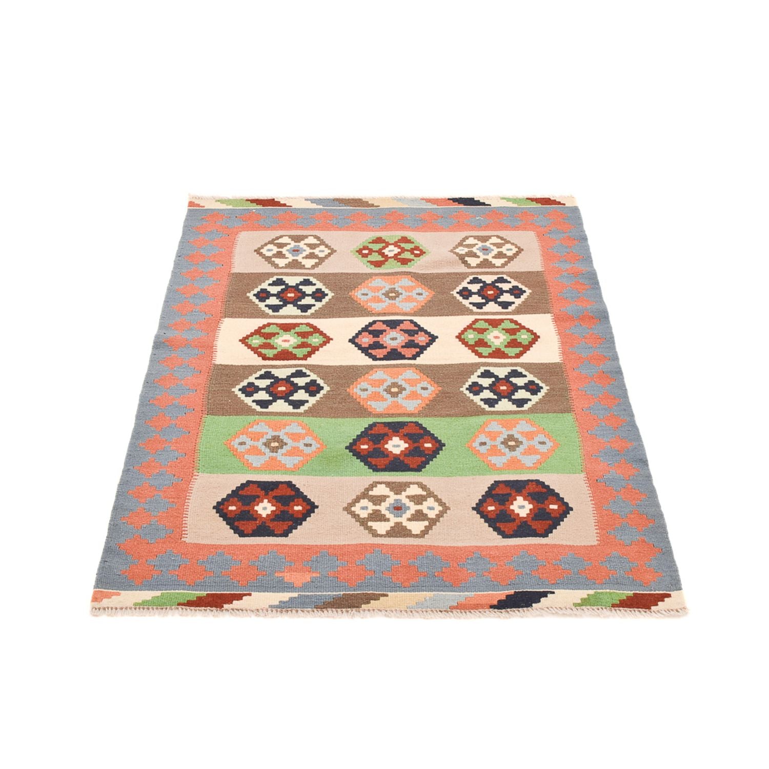 Kelim Teppich - Oriental - 137 x 100 cm - mehrfarbig