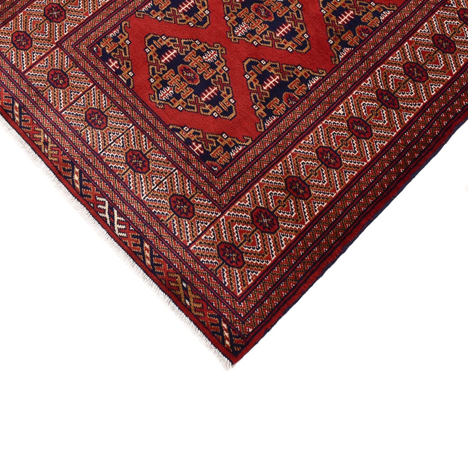 Läufer Turkaman - 377 x 104 cm - dunkelrot