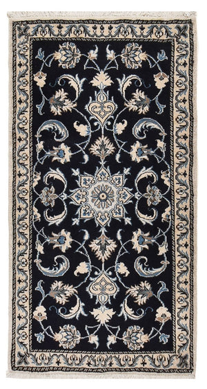 Perserteppich - Nain - 132 x 72 cm - dunkelblau