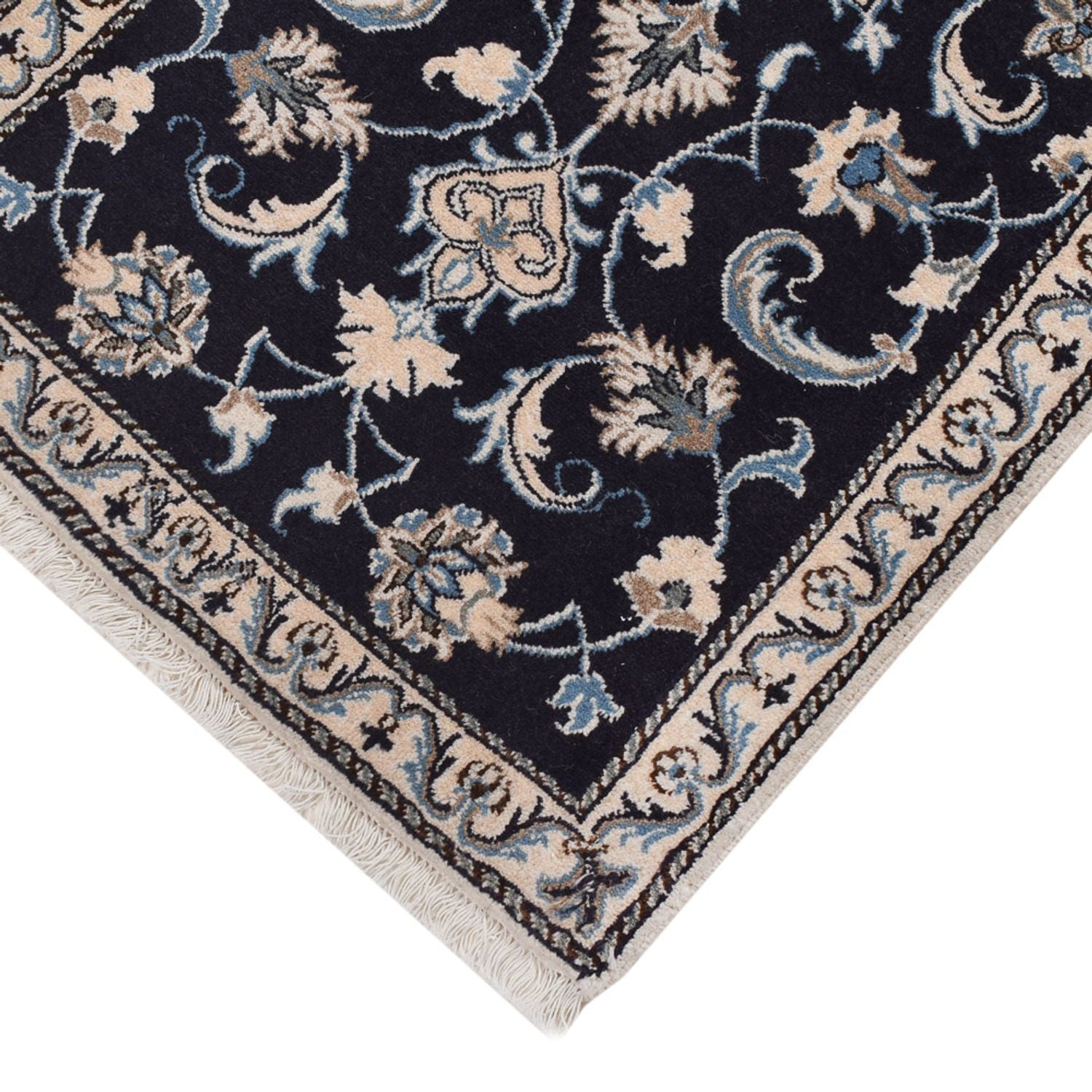 Perserteppich - Nain - 132 x 72 cm - dunkelblau