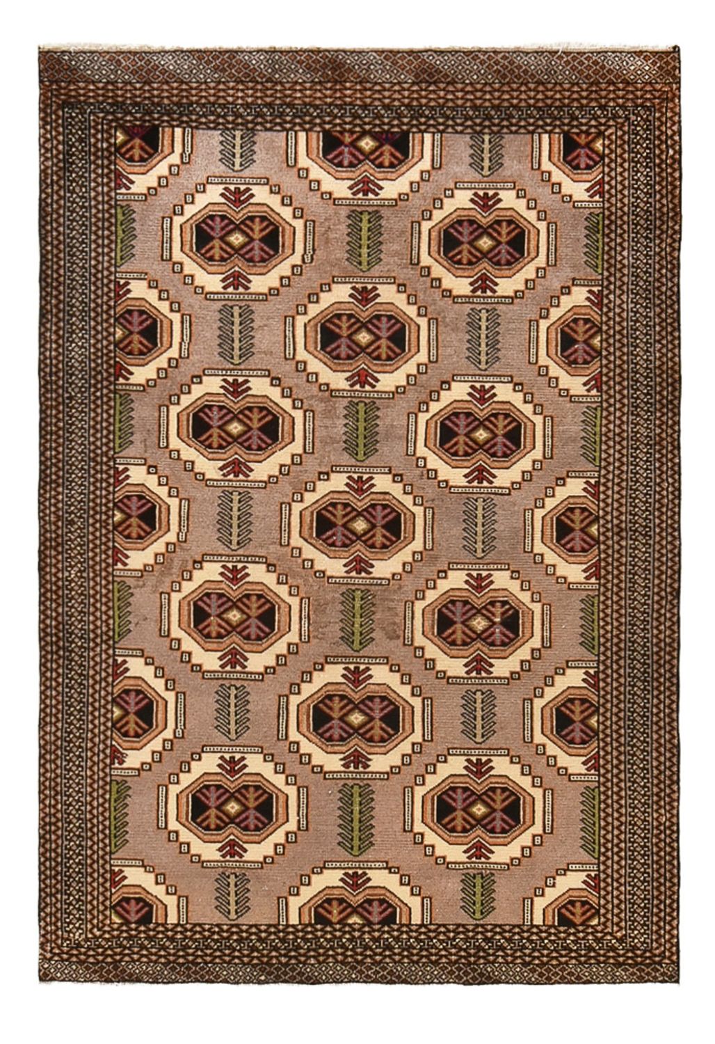 Turkaman Teppich - 188 x 127 cm - mehrfarbig