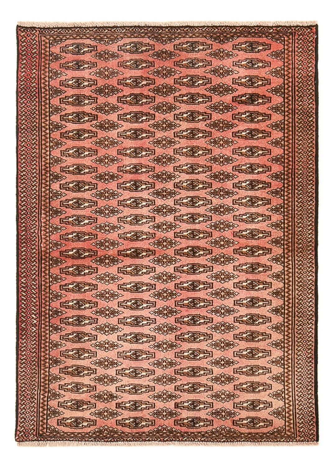 Turkaman Teppich - 128 x 90 cm - hellrot