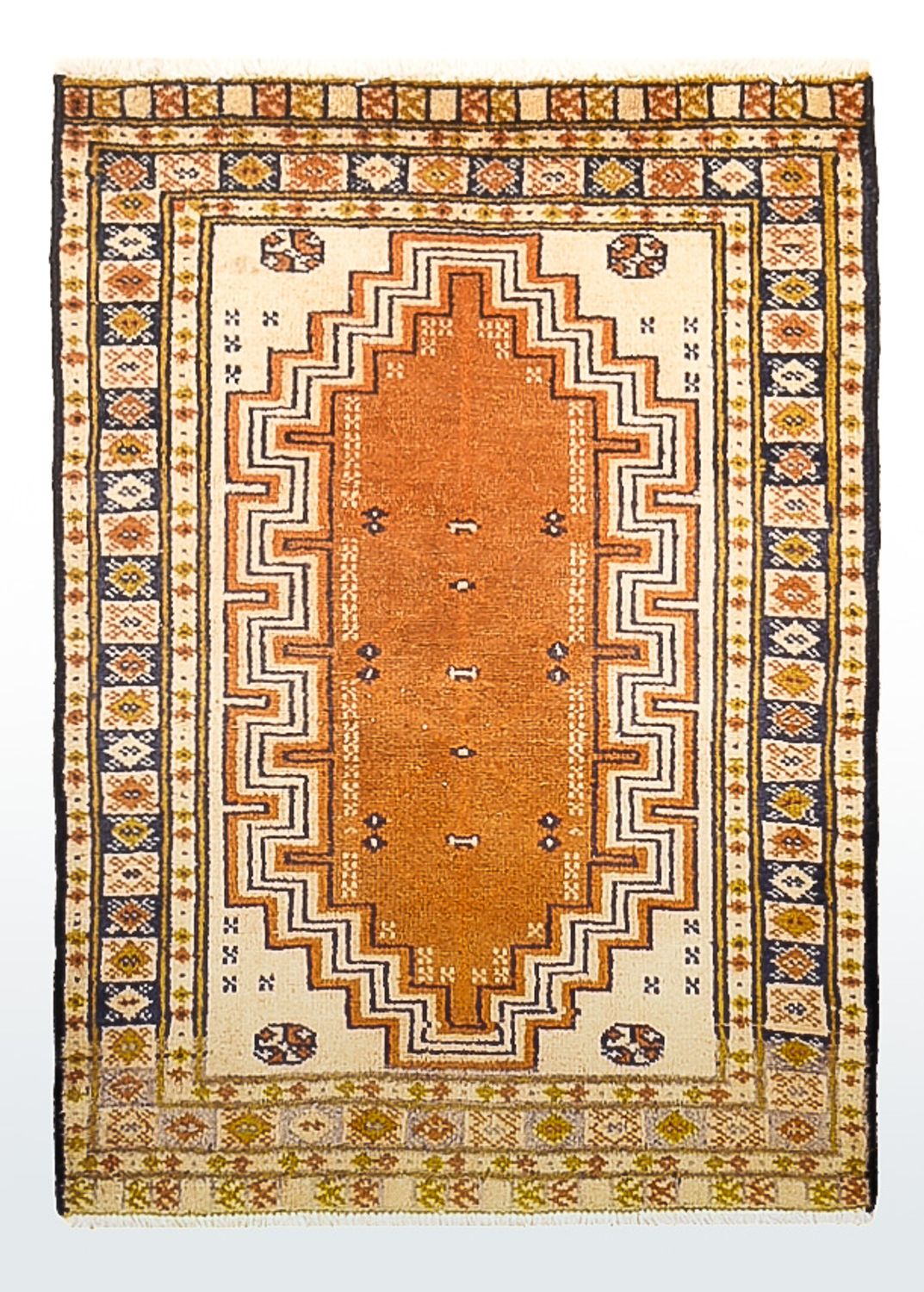 Turkaman Teppich - 86 x 56 cm - mehrfarbig