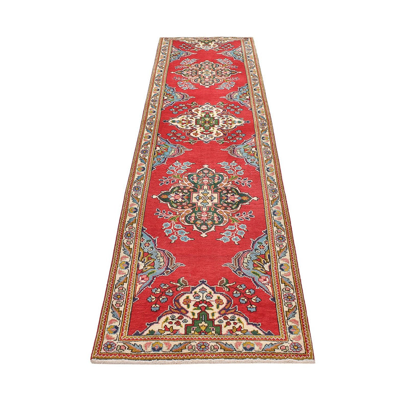 Läufer Perser - Täbriz - 341 x 85 cm - rot