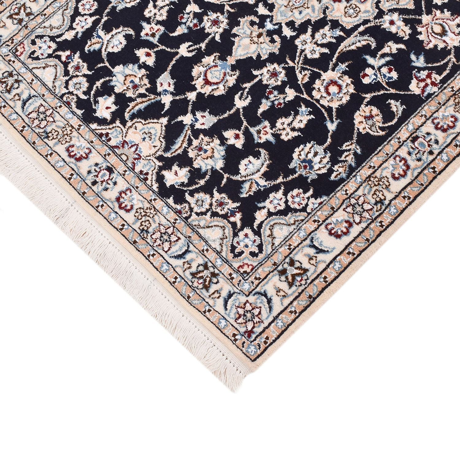 Läufer Perser - Nain - Royal - 220 x 72 cm - dunkelblau