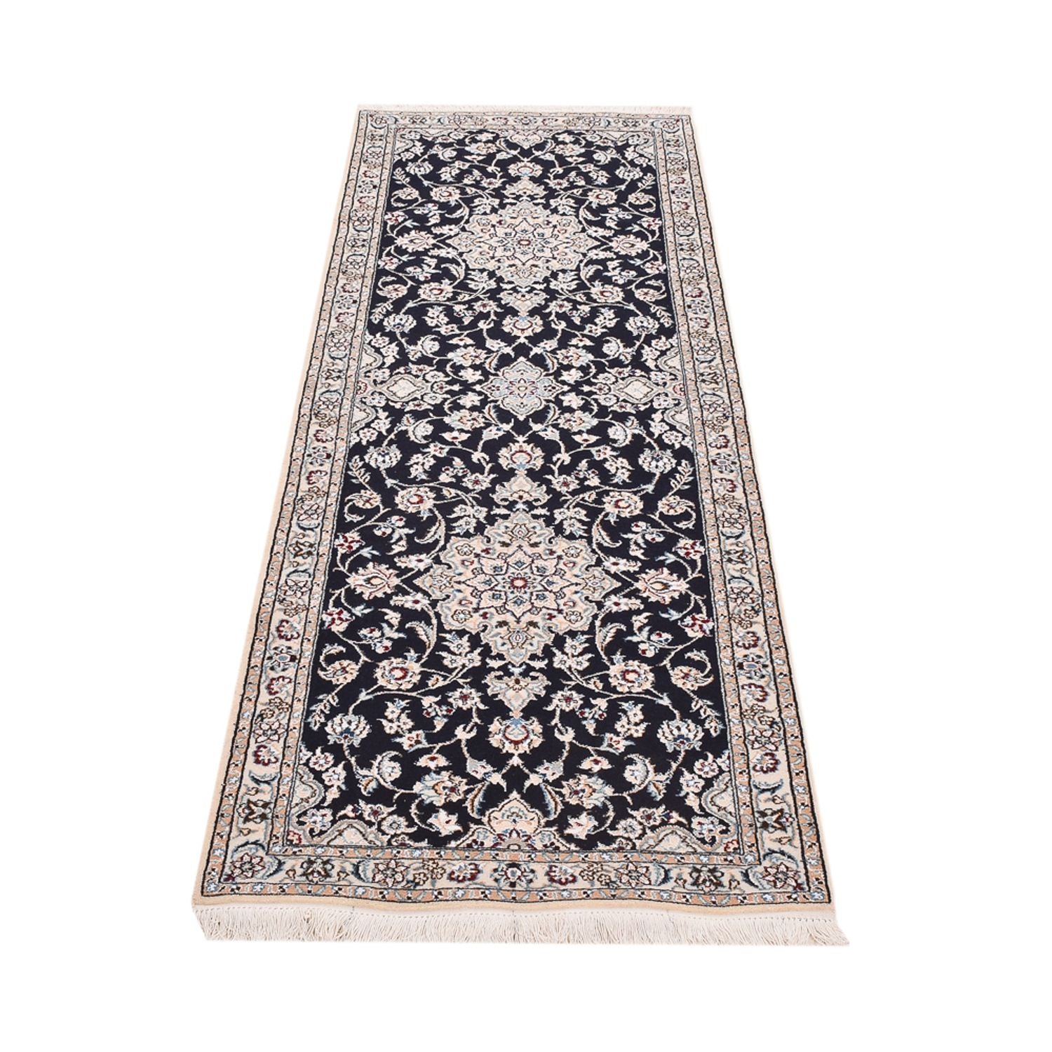 Läufer Perser - Nain - Royal - 220 x 72 cm - dunkelblau