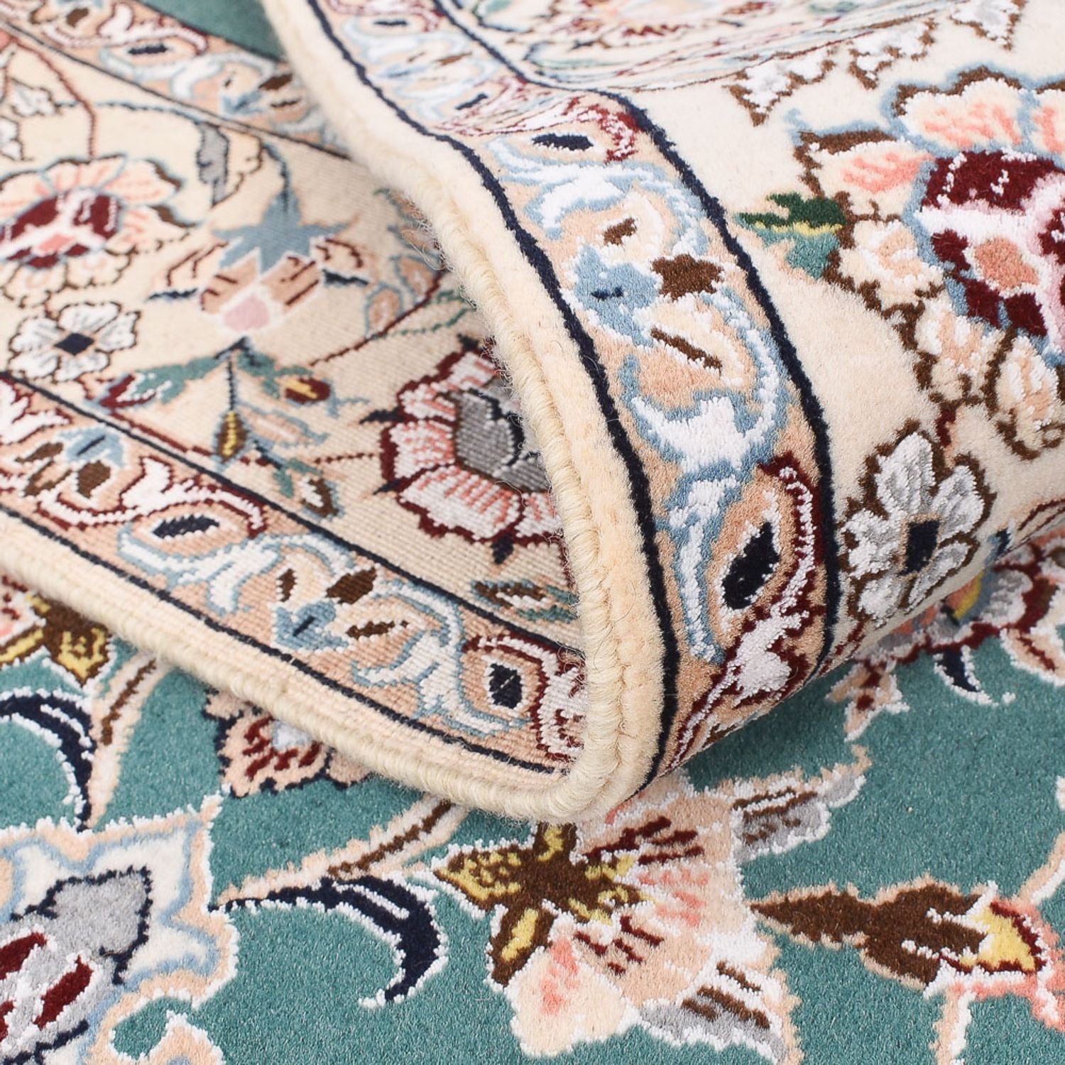Perserteppich - Nain - Royal - 203 x 127 cm - grün