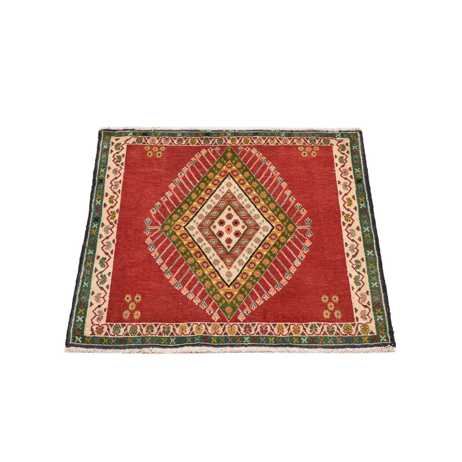 Perserteppich - Nomadic quadratisch  - 65 x 65 cm - rot