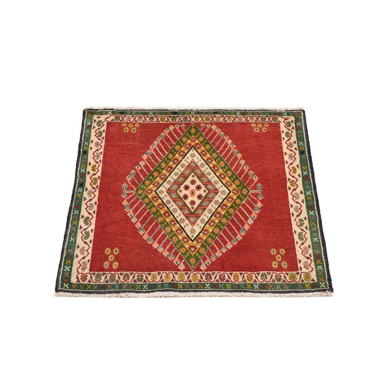 Perserteppich - Nomadic quadratisch  - 65 x 65 cm - rot